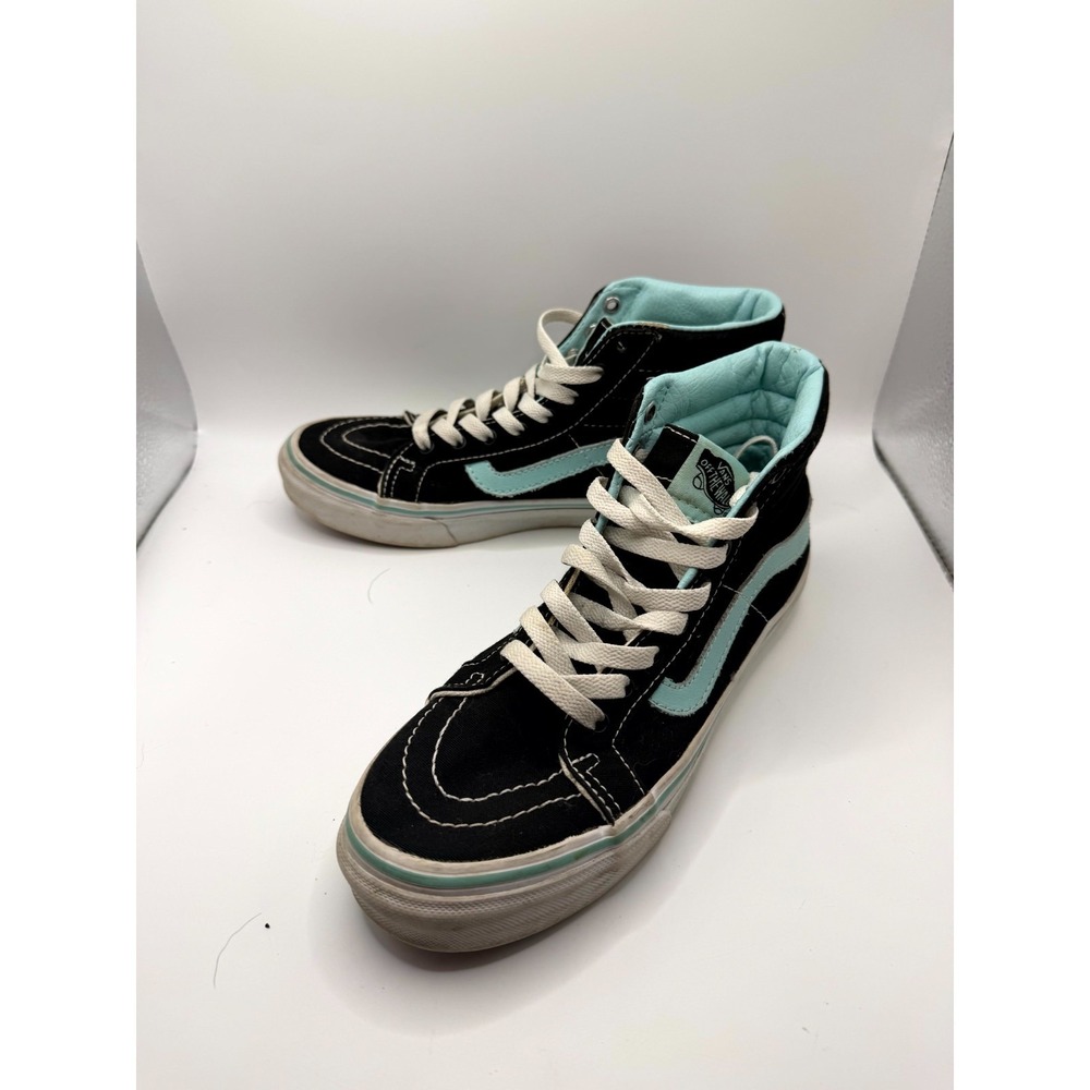 Vans Sk8-Hi Slim Unisex‎ M5/W6.5 Sneakers Pop Black Blue Tint Skateboard Shoes